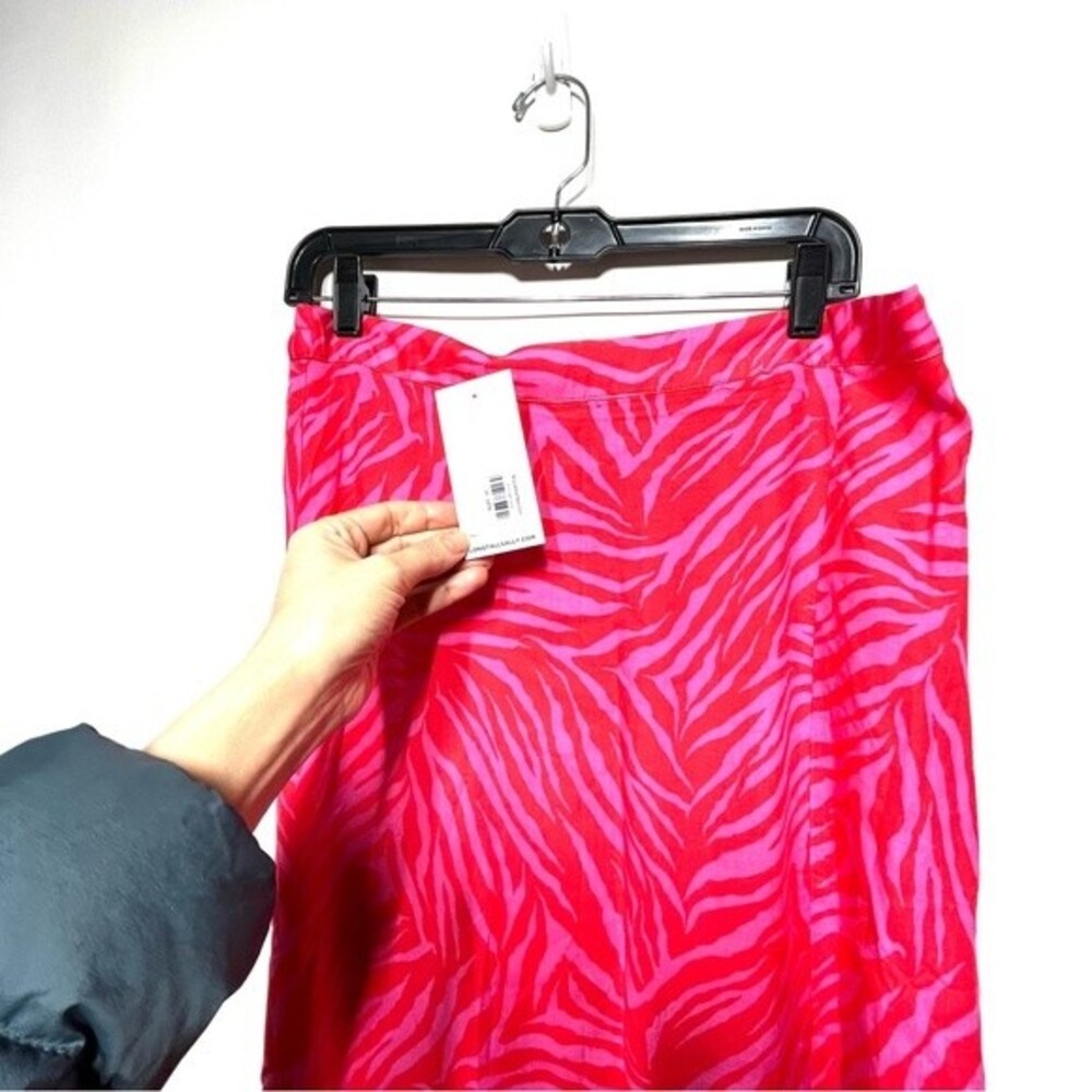 Long Tall Sally Tall Pink Zebra Print Midi Skirt 12 NWT - Picture 8 of 16